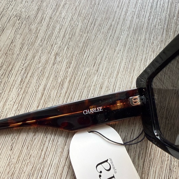 otra charlee black tortoise oversized square retro y2k sunglasses eyewear NEW
